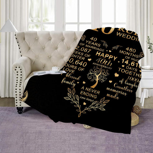Golden Wedding Anniversary Blanket A Perfect Gift for Your Parents